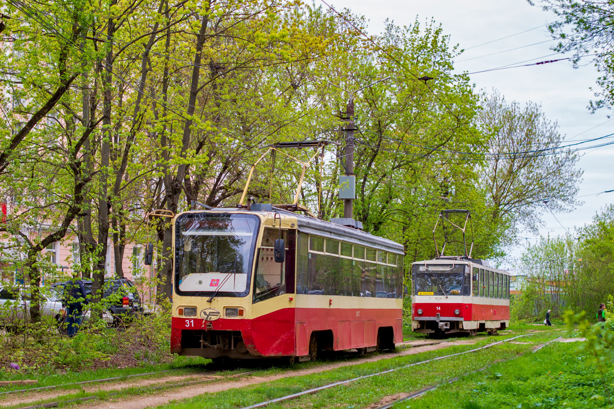 Тула, 71-619КТ № 31; Тула, Tatra T6B5SU № 14