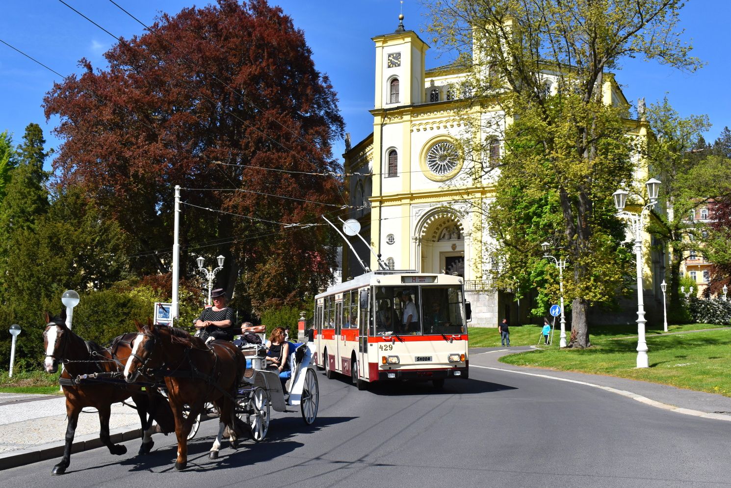 Пльзень, Škoda 14Tr08/6 № 429; Марианске-Лазне — 120 лет электротранспорту в Марианских Лазнях (14.-15.05.2022); Марианске-Лазне — Начало курортного сезона; Марианске-Лазне — Троллейбусы из других городов