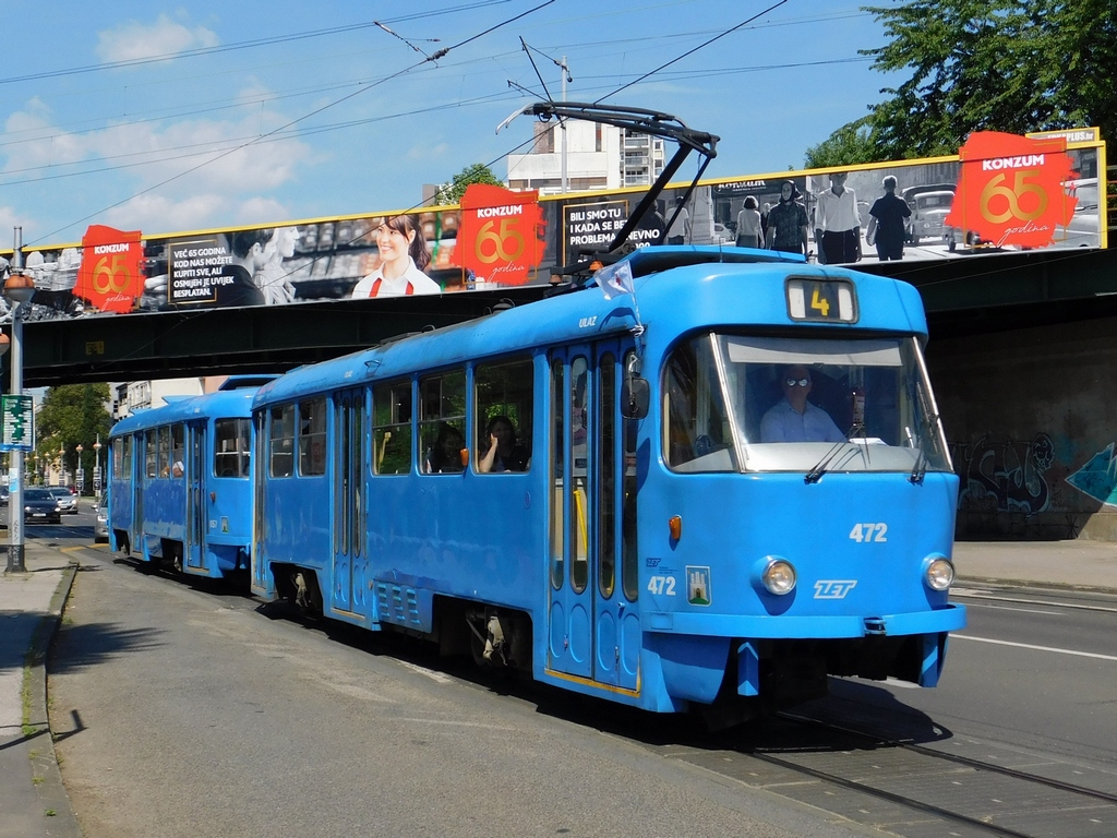 Загреб, Tatra T4YU № 472