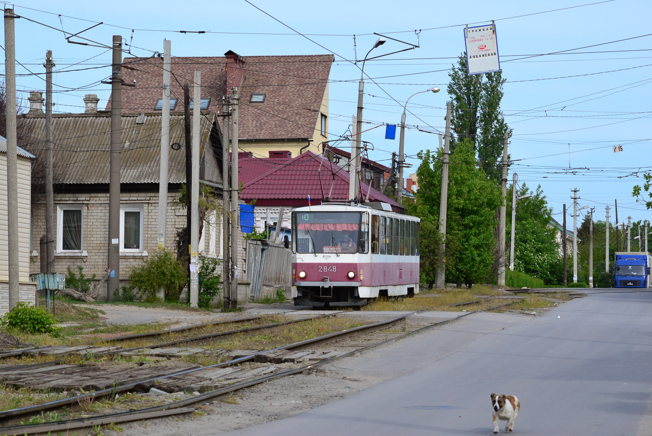 Волгоград, Tatra T6B5SU № 2848; Транспорт и животные Волгоград, Tatra T6B5SU № 2848; Транспорт и животные