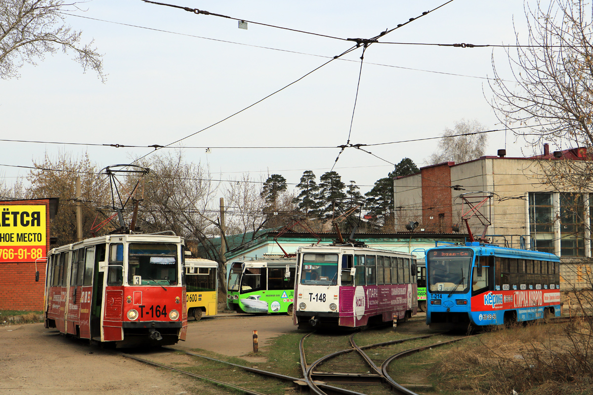 Ангарск, 71-605А № 164; Ангарск, 71-605 (КТМ-5М3) № 148; Ангарск, 71-619А-01 № 214