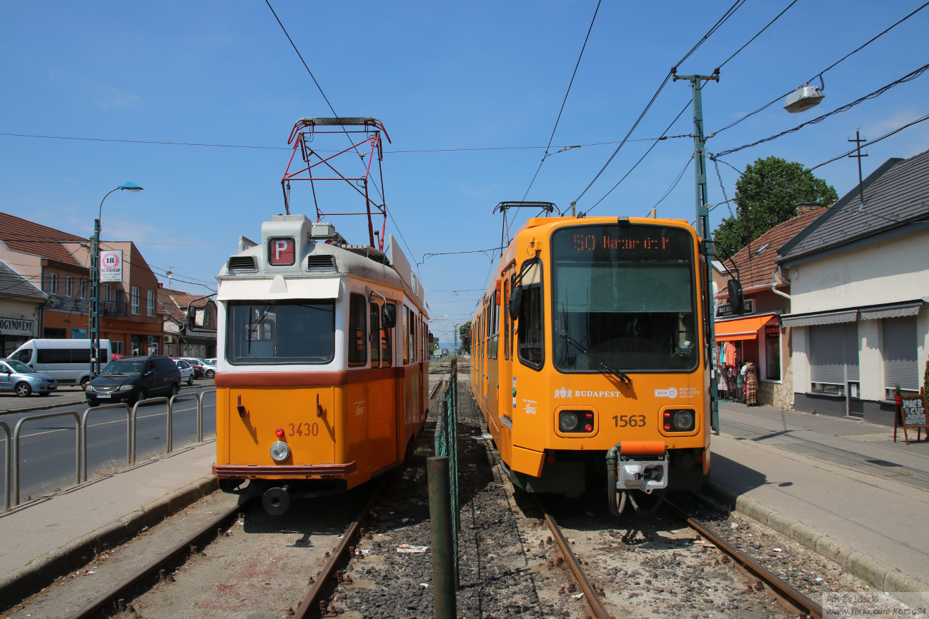 Будапешт, Ganz MUV № 3430; Будапешт, Duewag TW6000 № 1563