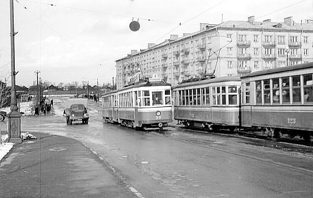 Тверь, Х № 38; Тверь, М № 123; Тверь — Старые фотографии (1917—1991); Тверь — Трамвайные линии: Заволжский район