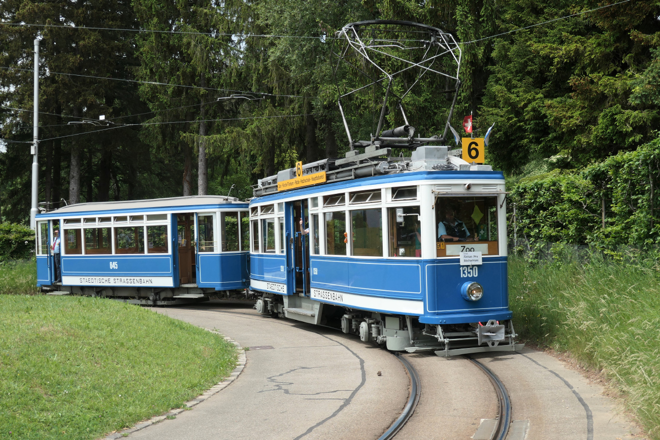 Цюрих, SWS/MFO Ce 4/4 "Elefant" № 1350; Цюрих — 50-летие клуба Aktion Pro Sächsitram Цюрих, SWS/MFO Ce 4/4 "Elefant" № 1350; Цюрих — 50-летие клуба Aktion Pro Sächsitram
