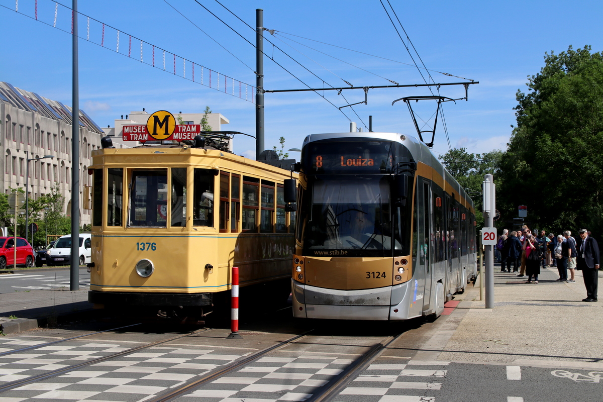 Брюссель, Bombardier T3000 № 3124; Брюссель — 40 лет Трамвайного музея (22/05/2022)