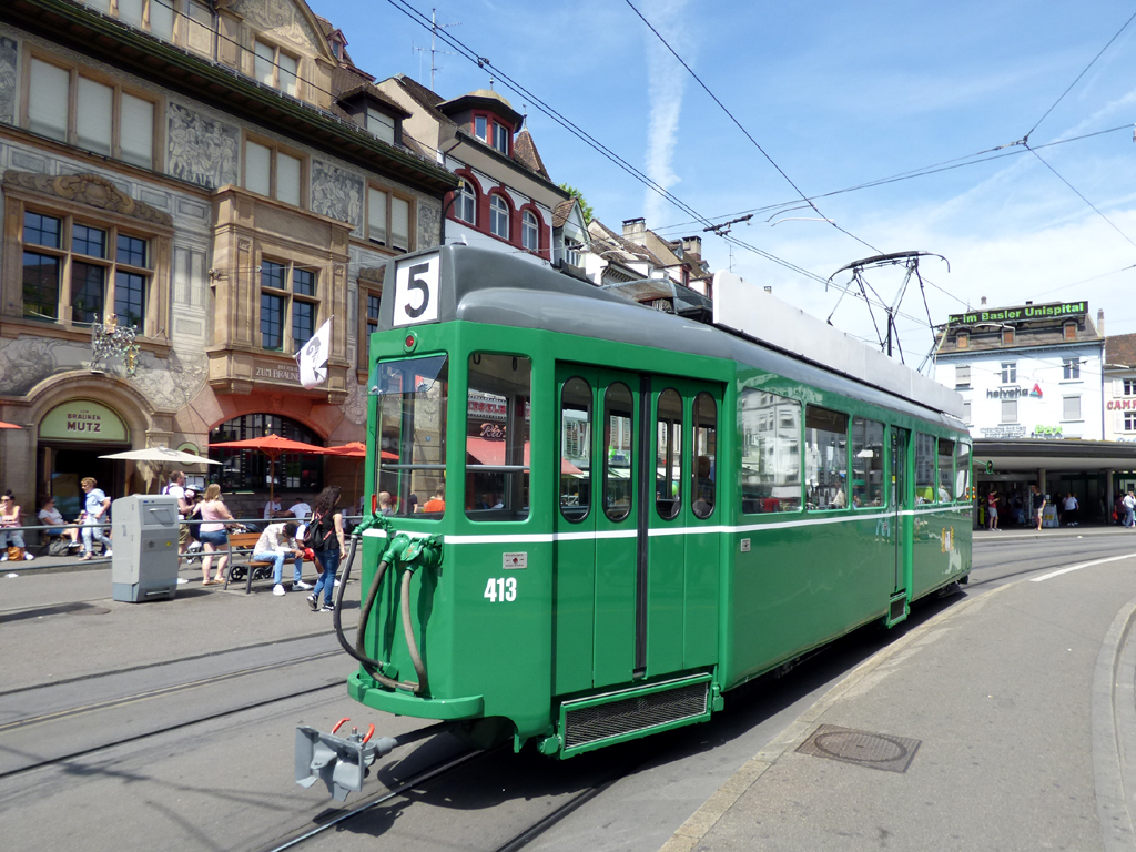 Базель, SWP/BBC Ce 4/4 № 413; Базель — 175 лет швейцарские железные дороги