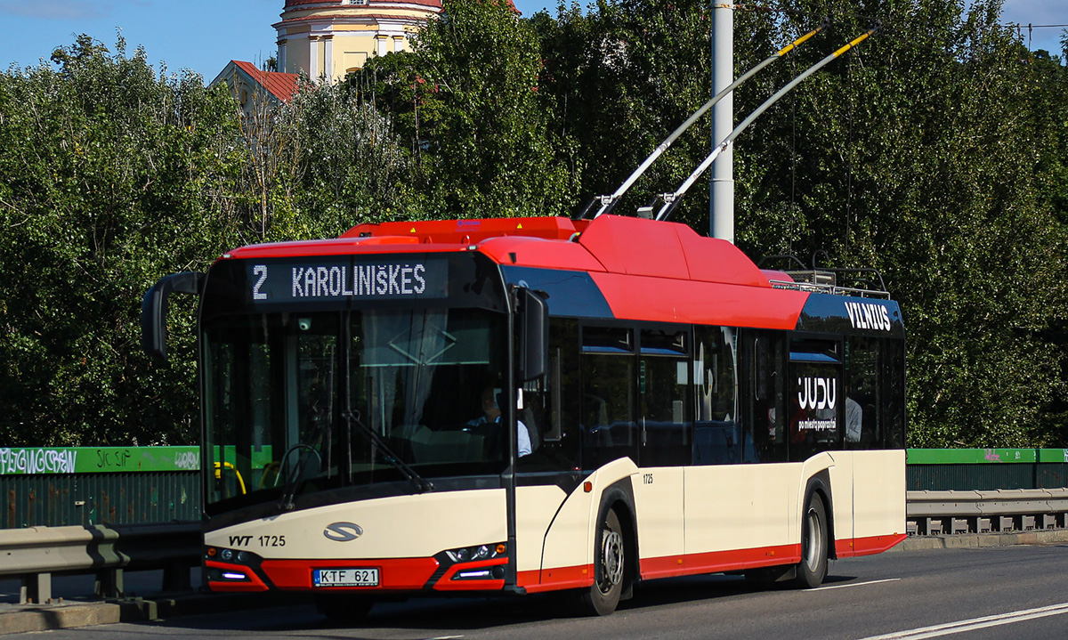 Вильнюс, Solaris Trollino IV 12 Škoda № 1725; Вильнюс — Временные плановые изменения движения