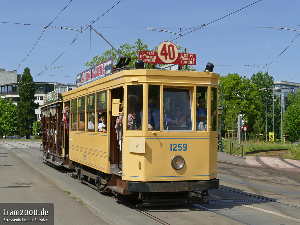 Брюссель, T. B. Standard моторный № 1259; Брюссель — 40 лет Трамвайного музея (22/05/2022)