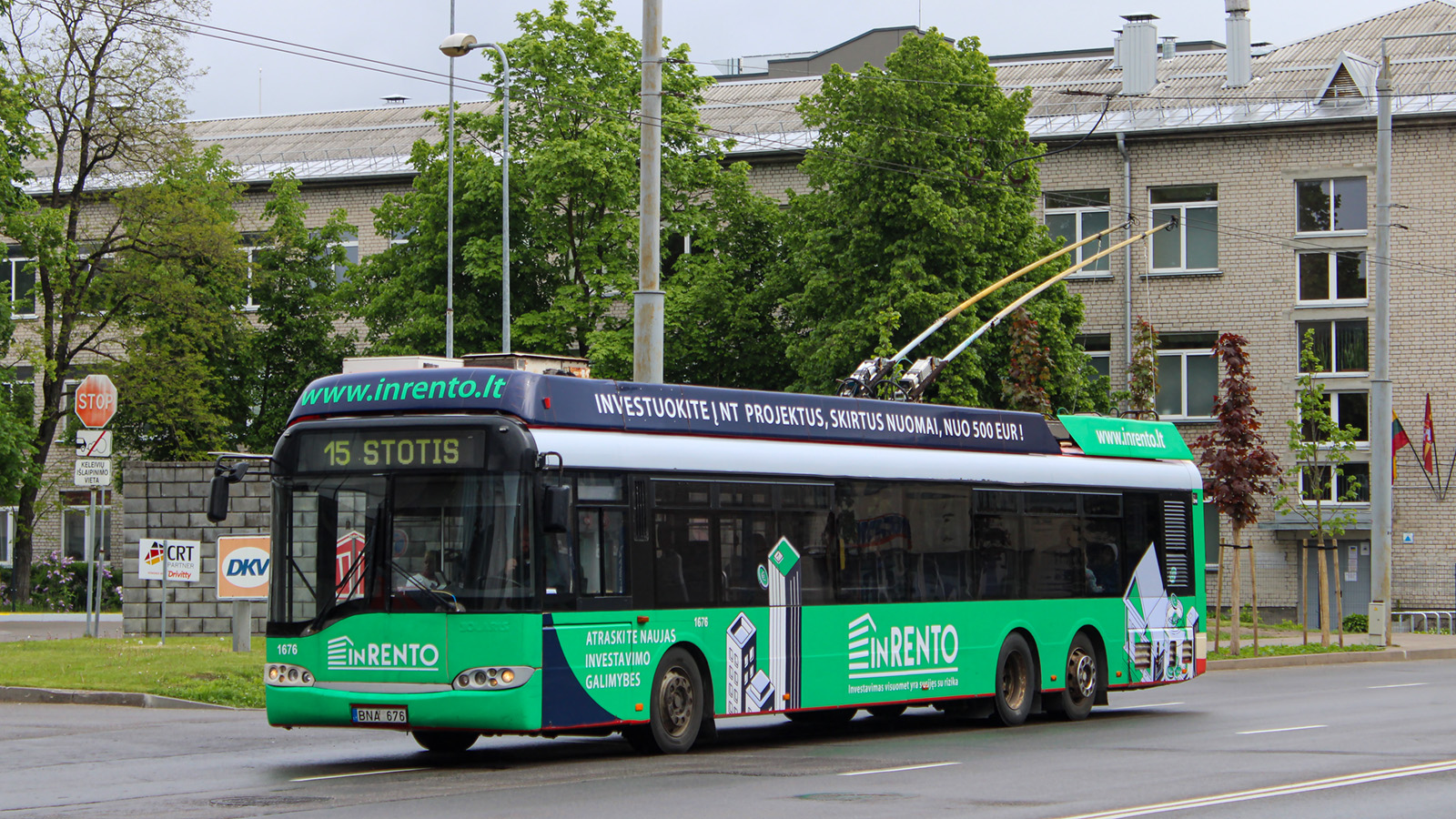 Вильнюс, Solaris Trollino II 15 AC № 1676; Вильнюс — Временные плановые изменения движения