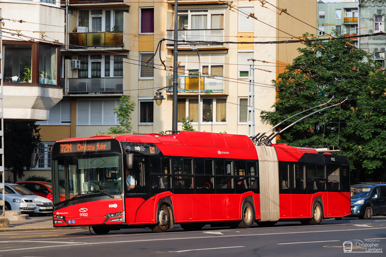 Budapešť, Solaris Trollino IV 18 Škoda č. 9102