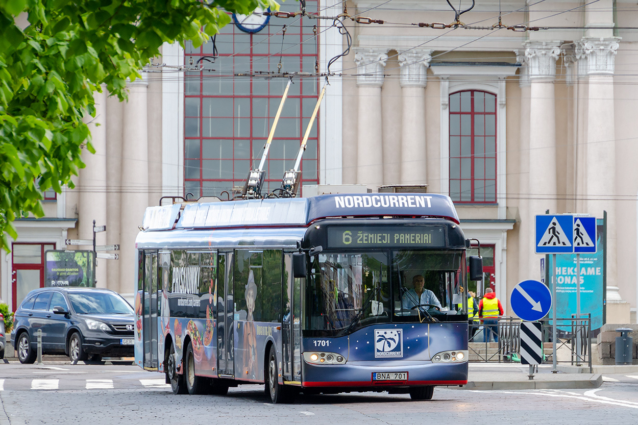 Вильнюс, Solaris Trollino II 15 AC № 1701; Вильнюс — Временные плановые изменения движения