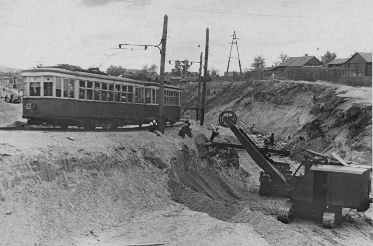 Новосибирск, Х № 13; Новосибирск — Закрытые линии; Новосибирск — Исторические фотографии (трамвай)