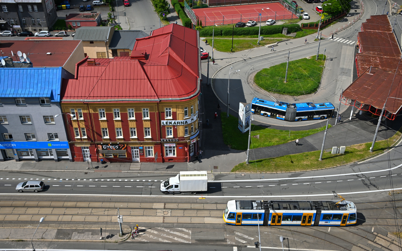 Ostrava — Tramway Lines and Infrastructure; Ostrava — Trolleybus Lines and Infrastructure; Ostrava — Views from Tieto Towers