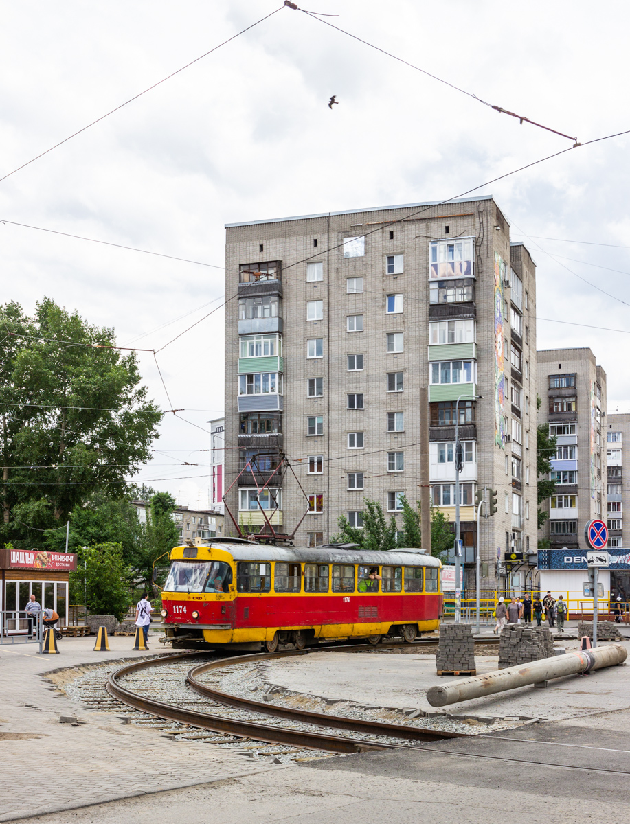 Барнаул, Tatra T3SU № 1174; Барнаул — Капитальный ремонт путепровода по проспекту Ленина — улица Кулагина