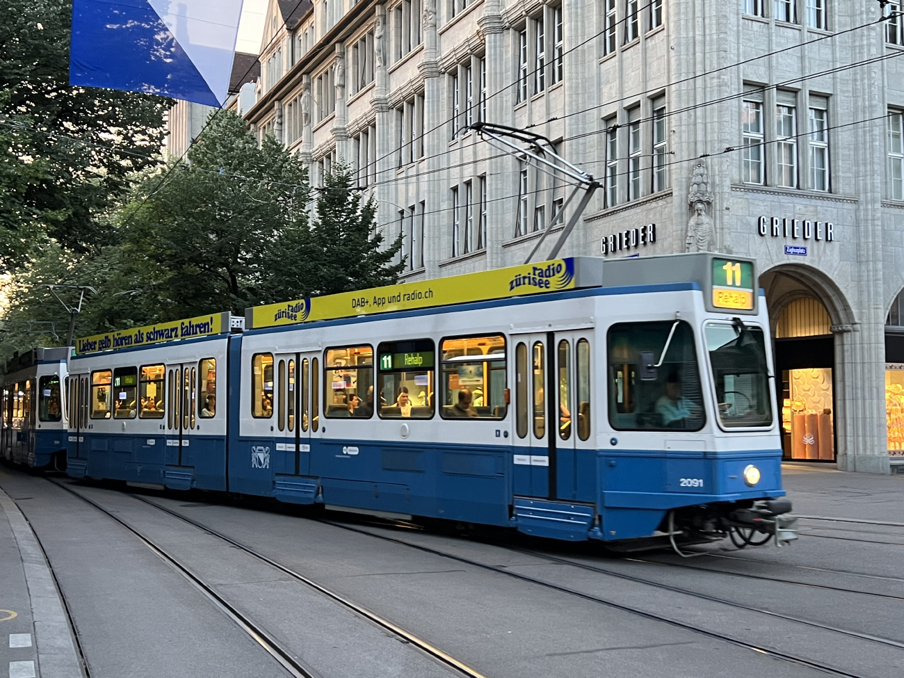 Цюрих, SWP/SIG/BBC Be 4/6 "Tram 2000" № 2091