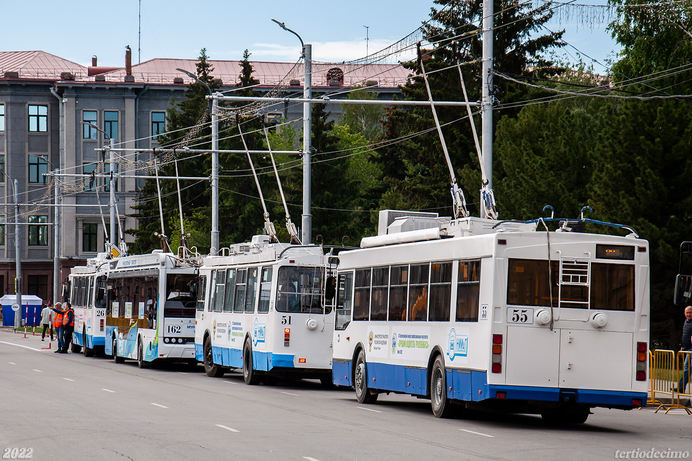 Омск, Тролза-5275.03 «Оптима» № 55; Омск — 03-04.06.2022 — ХХ Всероссийский конкурс профессионального мастерства "Лучший водитель троллейбуса" Омск-2022