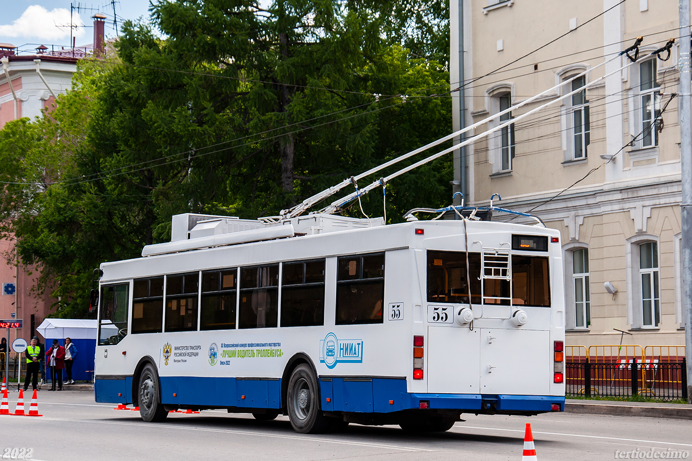 Omszk, Trolza-5275.03 “Optima” — 55; Omszk — 06/03-04/2022 — XX All-Russian competition of professional skills "The best trolleybus driver" Omsk-2022