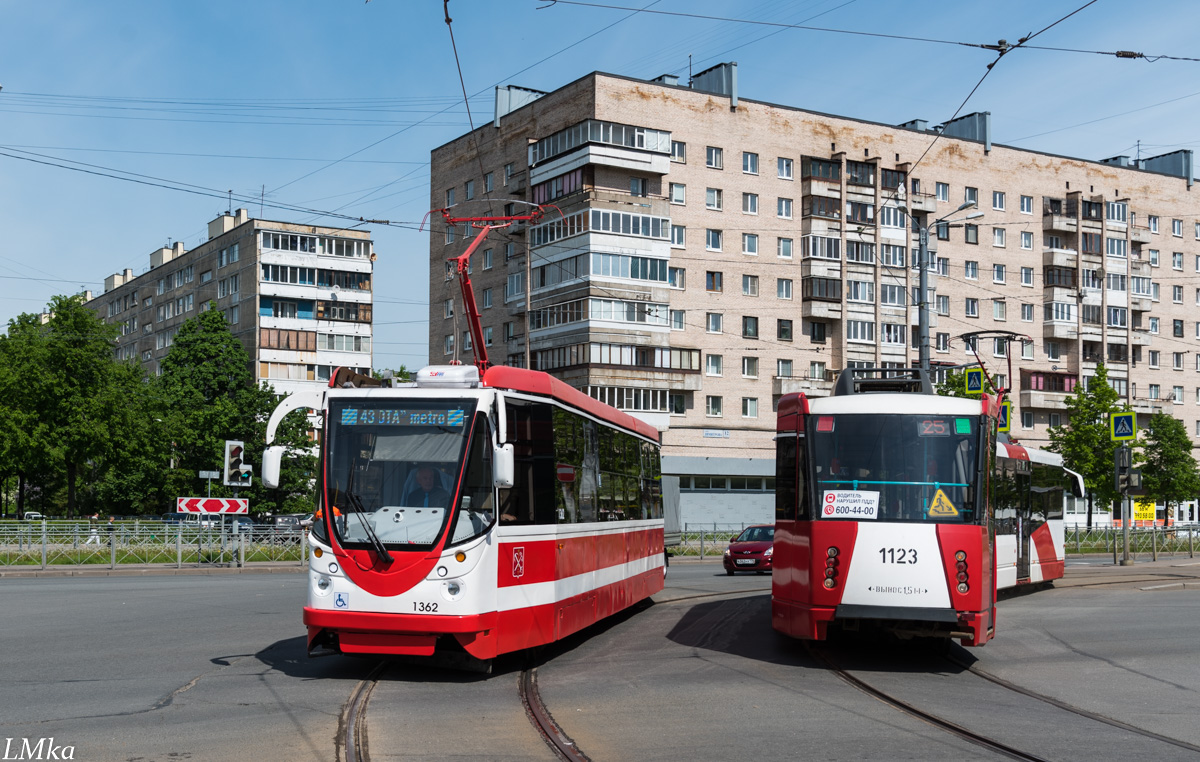 Санкт-Петербург, 71-134А (ЛМ-99АВН) № 1362; Санкт-Петербург, 71-152 (ЛВС-2005) № 1123