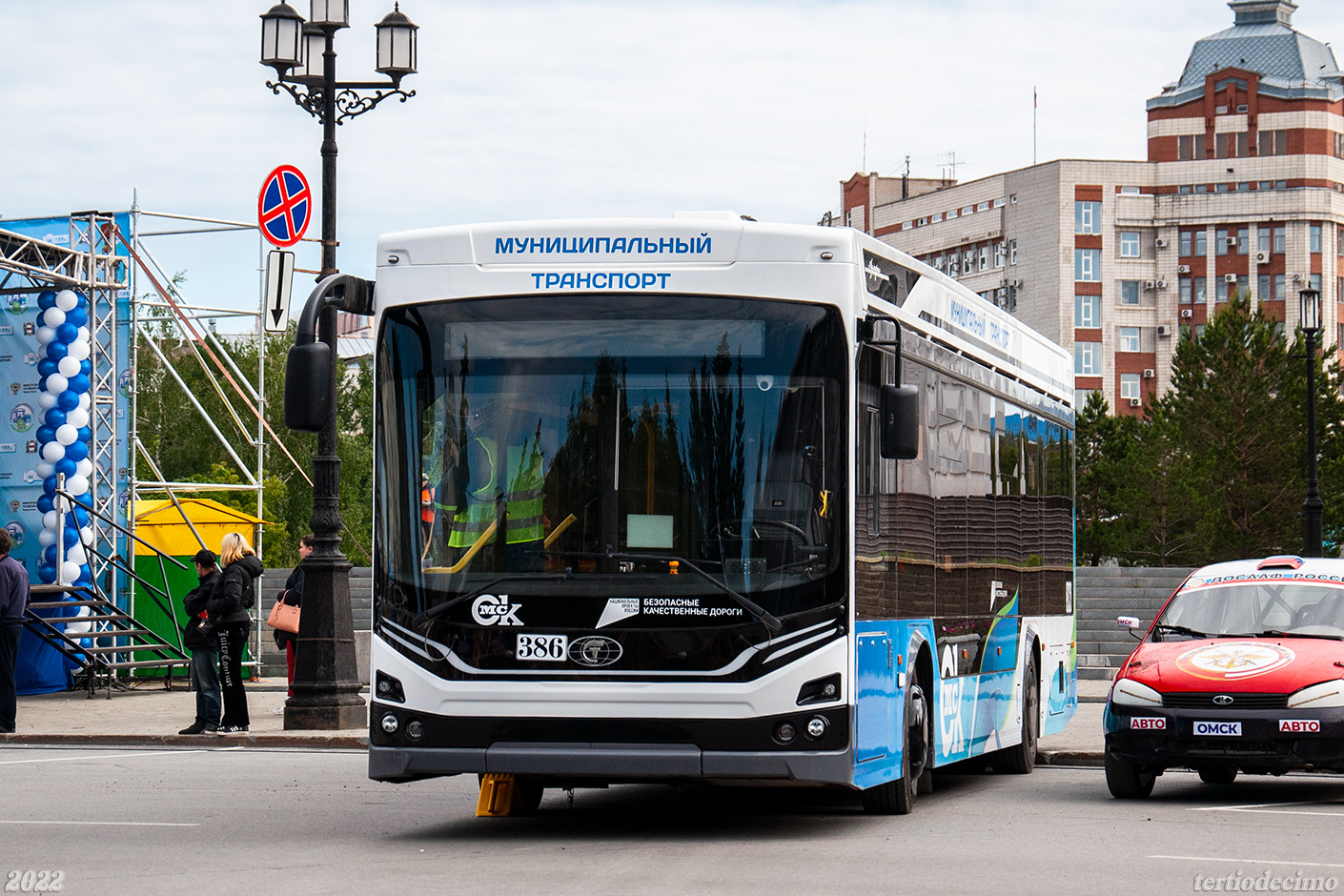 Омск, ПКТС-6281.00 «Адмирал» № 386; Омск — 03-04.06.2022 — ХХ Всероссийский конкурс профессионального мастерства "Лучший водитель троллейбуса" Омск-2022