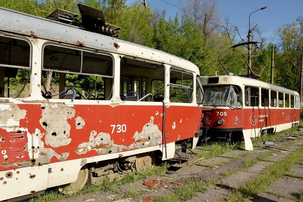 Мариуполь, Tatra T3A № 730; Мариуполь, Tatra T3SUCS № 705; Мариуполь — Последствия боевых действий 24.02.2022—20.05.2022