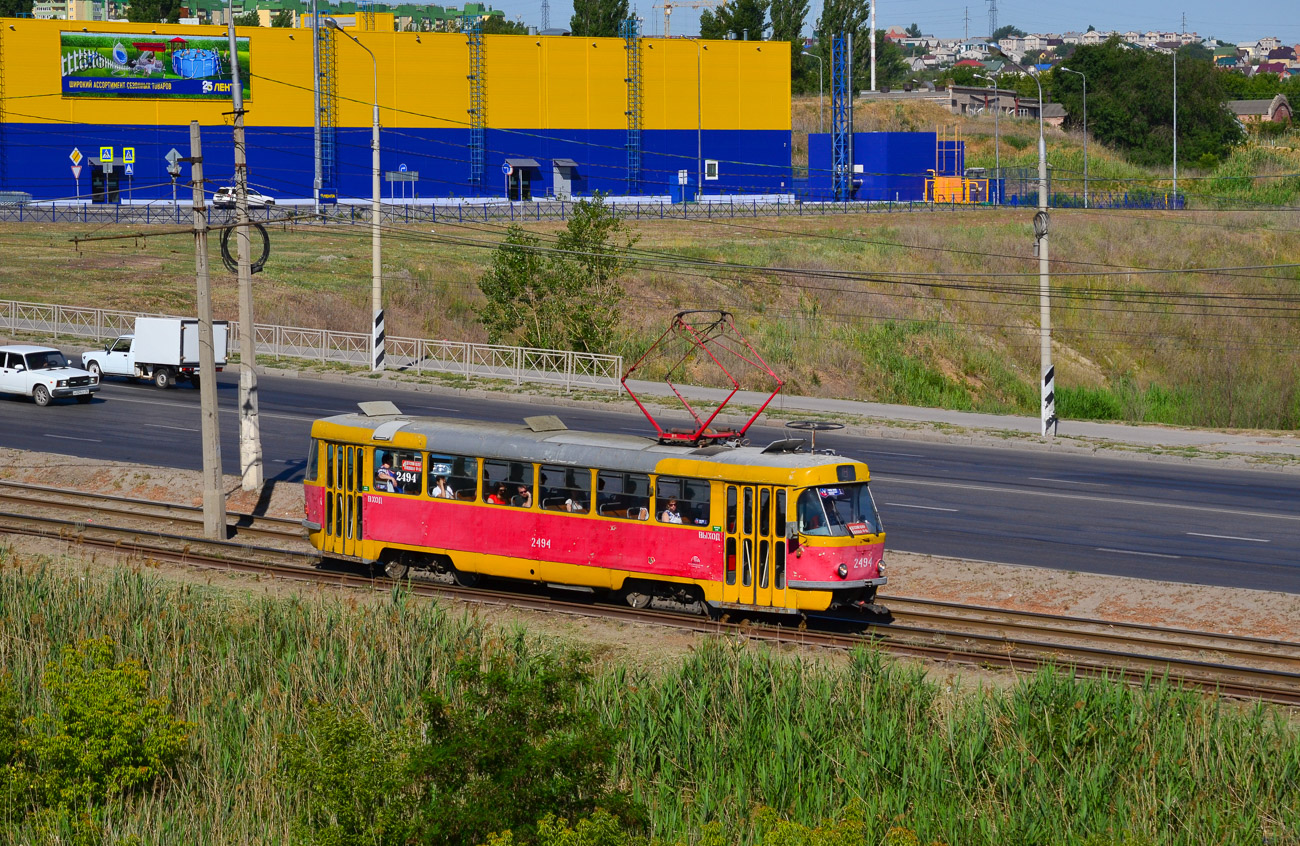 Волгоград, Tatra T3SU (двухдверная) № 2494