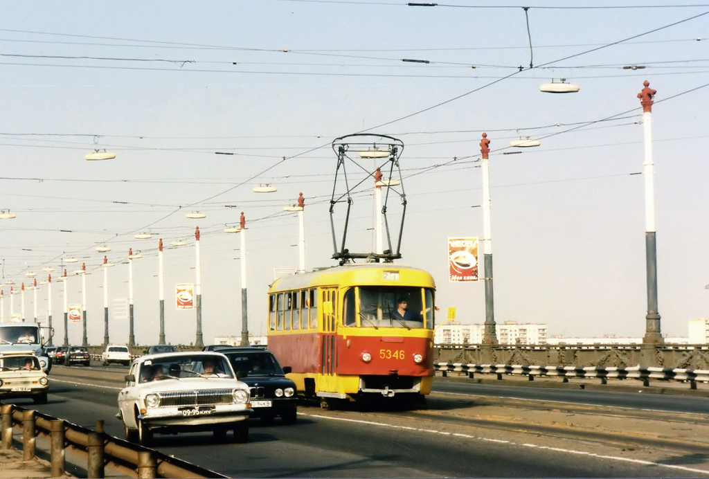 Киев, Tatra T3SU (двухдверная) № 5346; Киев — Исторические фотографии; Киев — Трамвайные линии: Закрытые линии