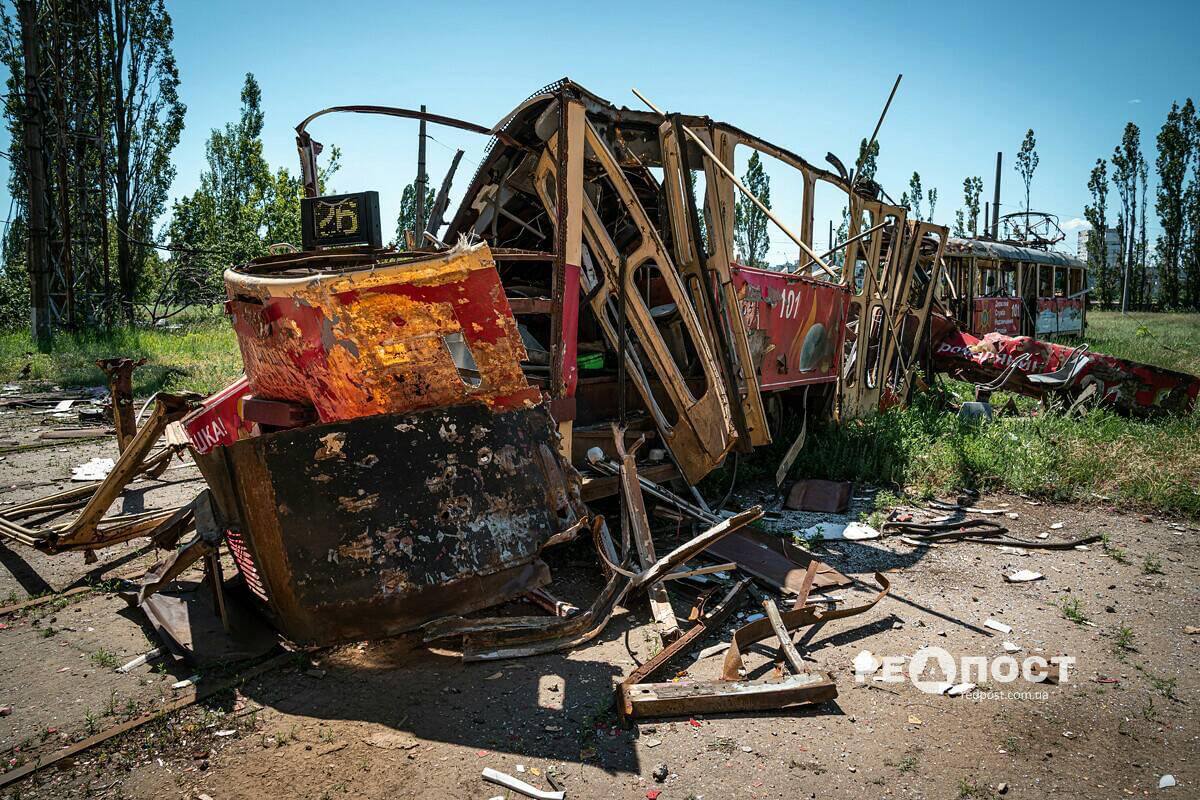 Харьков, Tatra T3SU № 686; Харьков — Последствия бомбардировок Салтовского трамвайного депо