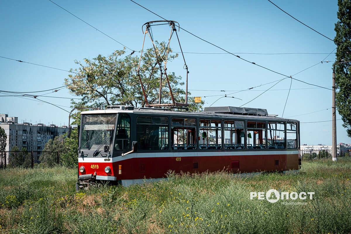Харьков, Tatra T6A5 № 4519; Харьков — Последствия бомбардировок Салтовского трамвайного депо