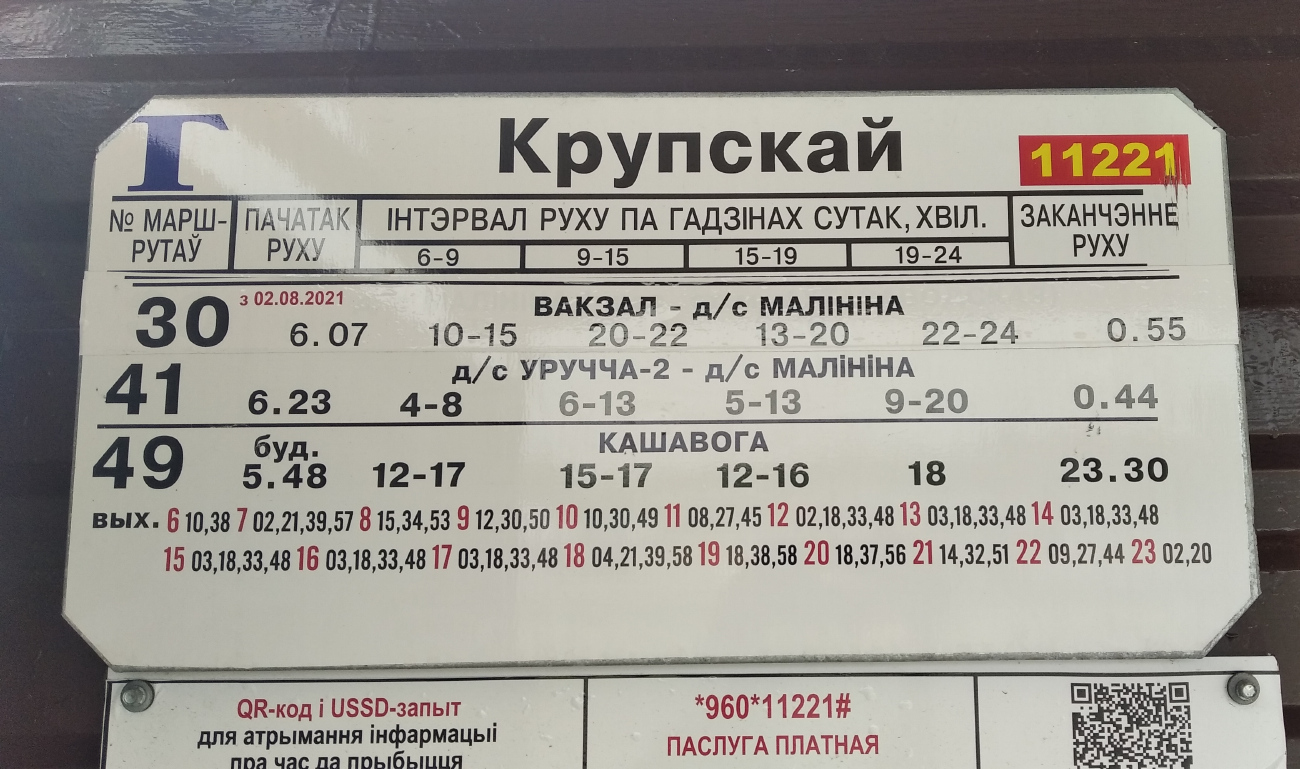 Минск — Остановочные таблички