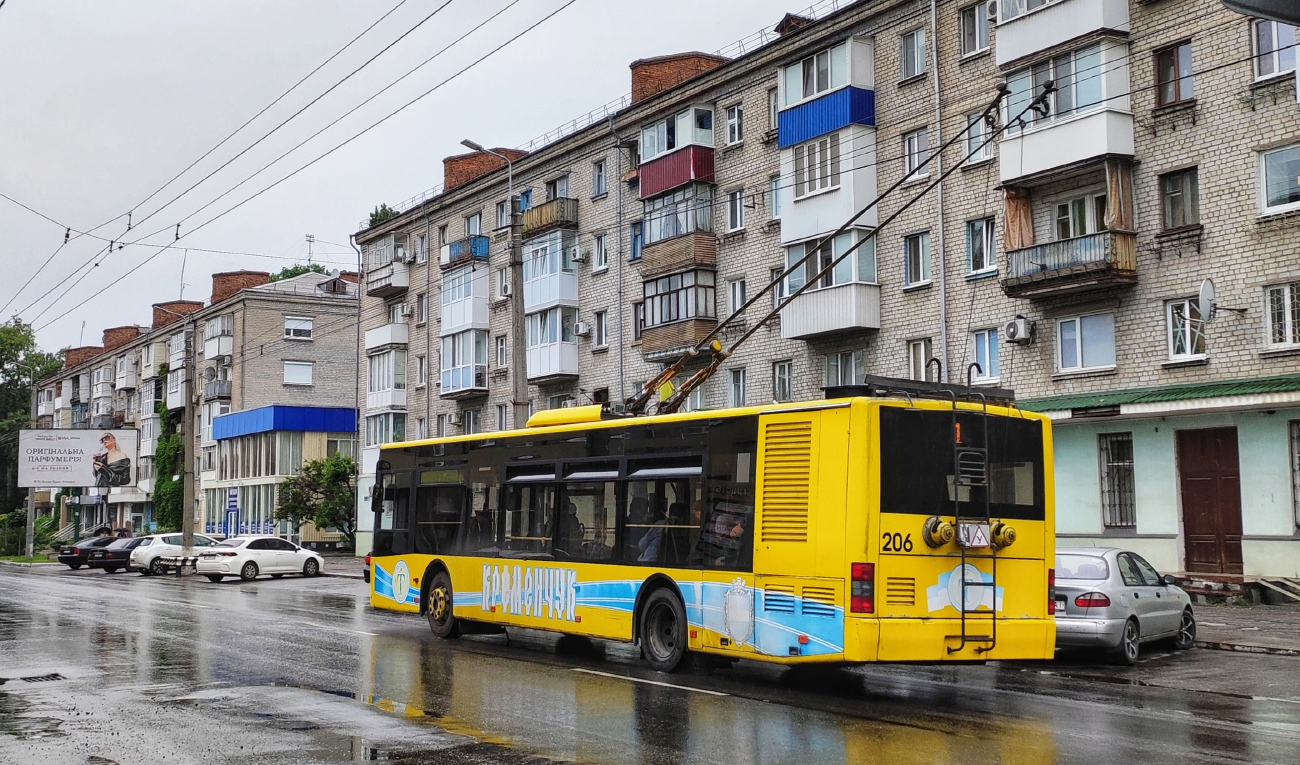 Кременчуг, ЛАЗ E183D1 № 206