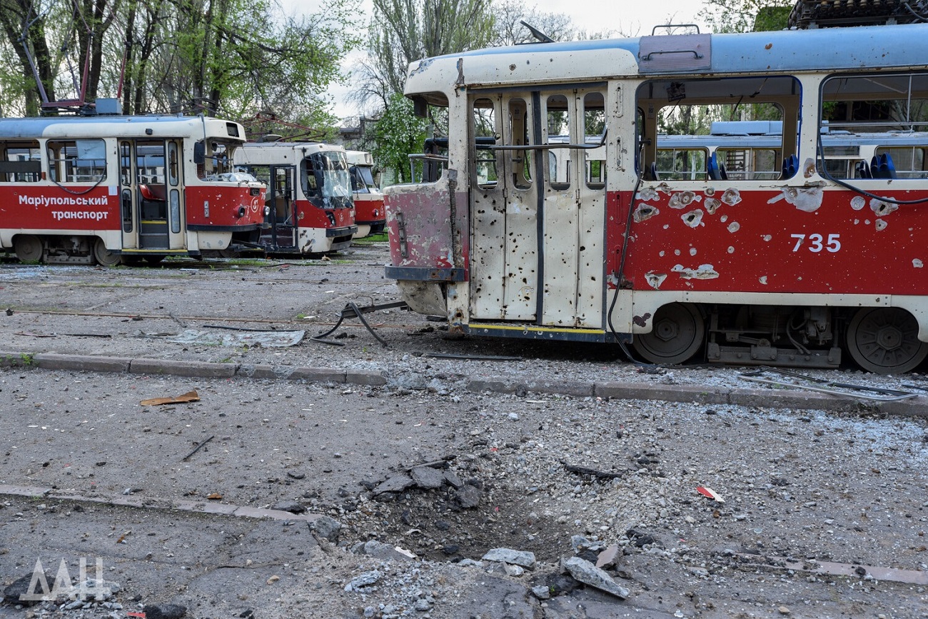 Mariupol, Tatra T3A Nr 735; Mariupol — Aftermath of Military Actions 24 February – 20 May 2022