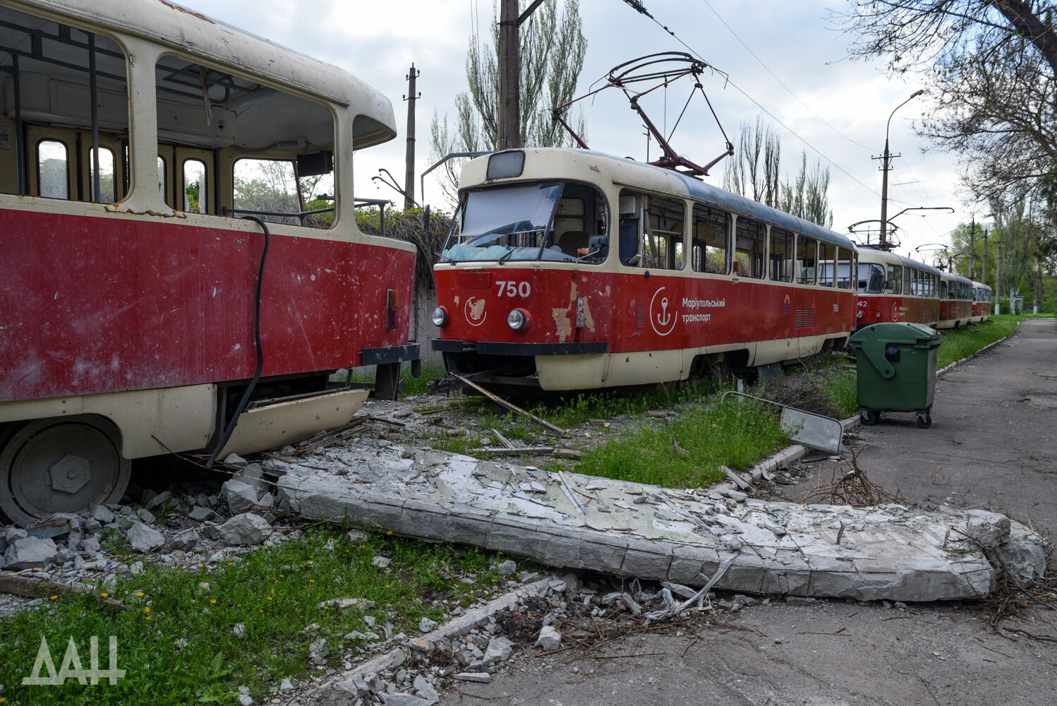 Мариуполь, Tatra T3SUCS № 750; Мариуполь, Tatra T3SUCS № 742; Мариуполь — Последствия боевых действий 24.02.2022—20.05.2022