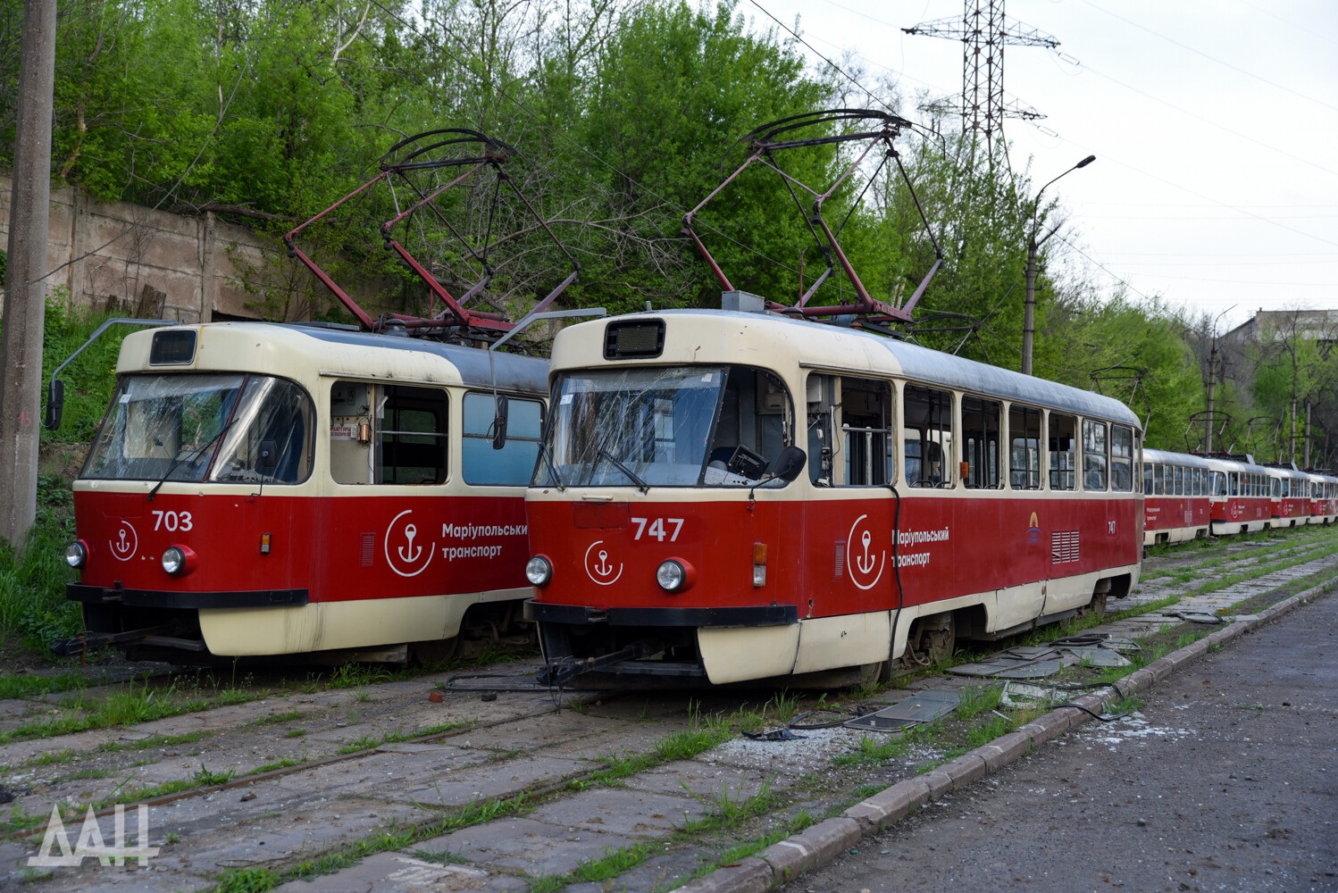 Мариуполь, Tatra T3SUCS № 747; Мариуполь — Последствия боевых действий 24.02.2022—20.05.2022