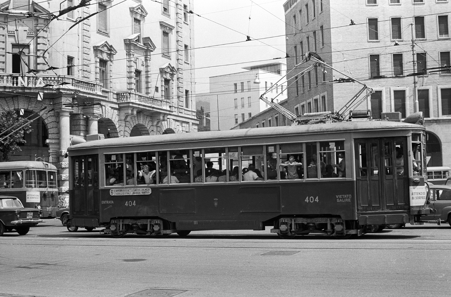 Триест, Четырёхосный моторный Stanga № 404; Триест — Старые фотографии