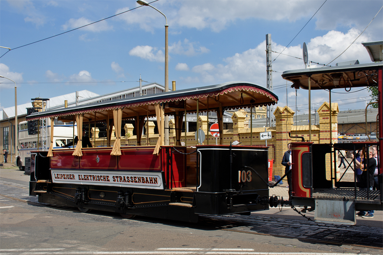 Лейпциг, Двухосный прицепной Breslau № 103; Лейпциг — 150-летие трамвая в Лейпциге (22 мая 2022 г.)