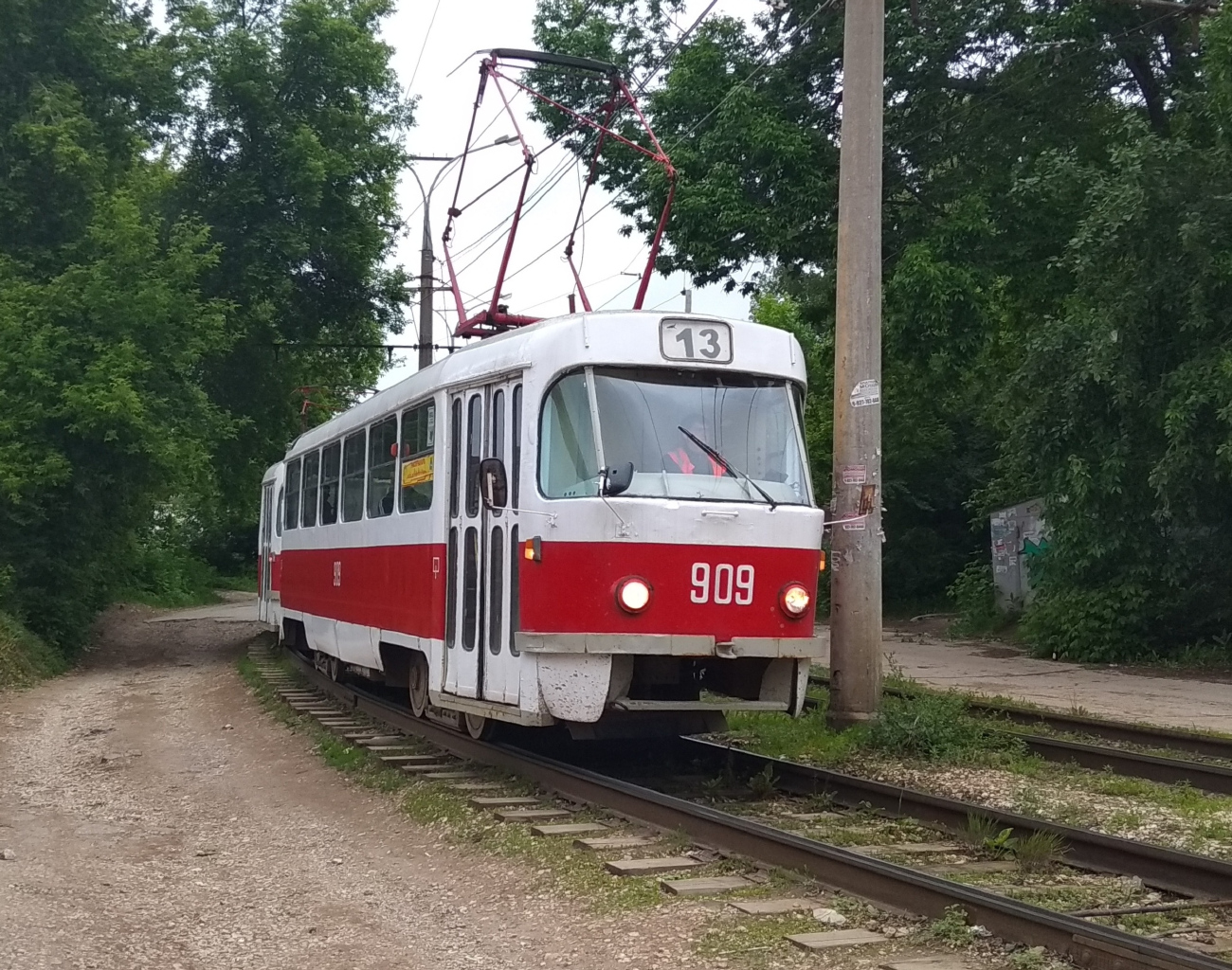 Самара, Tatra T3SU (двухдверная) № 909