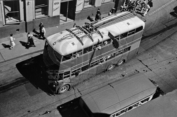 Москва — Исторические фотографии — Двухэтажные троллейбусы (1937-1953)