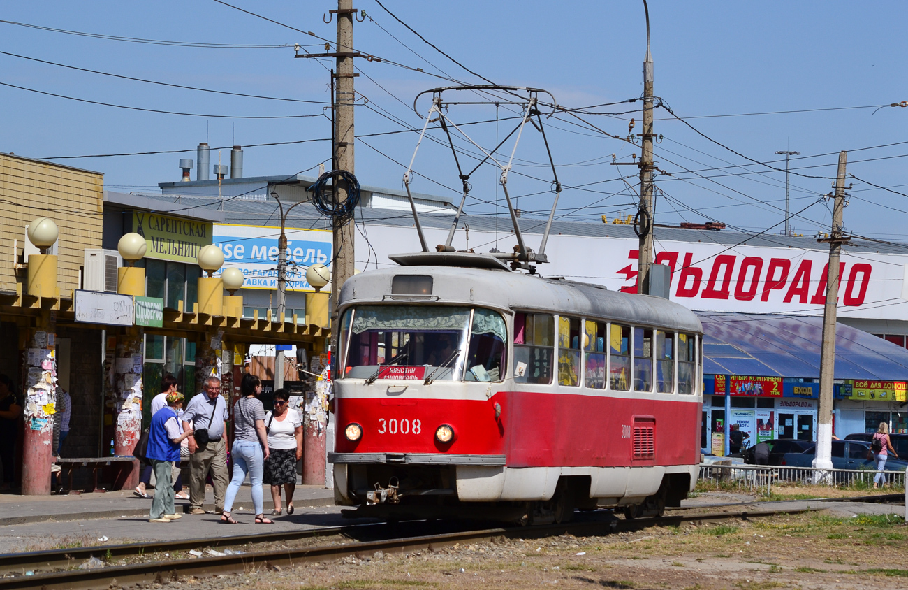 Волгоград, Tatra T3SU (двухдверная) № 3008