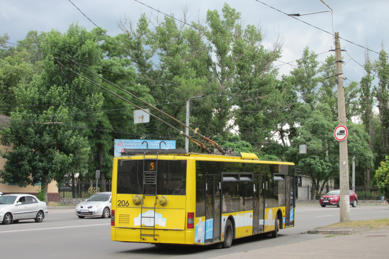 Кременчуг, ЛАЗ E183D1 № 206