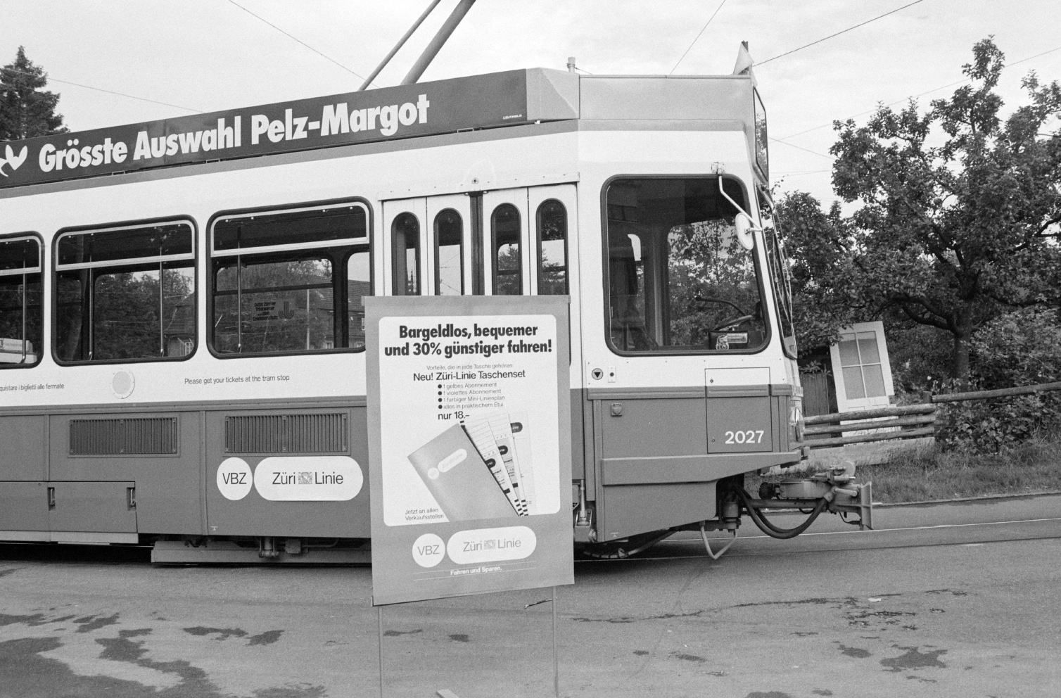 Zurich, SWS/SWP/BBC Be 4/6 "Tram 2000" № 2027; Zurich — Old photos Zurich, SWS/SWP/BBC Be 4/6 "Tram 2000" № 2027; Zurich — Old photos