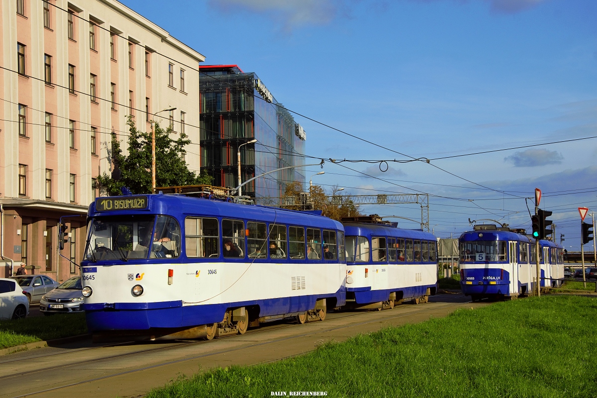 Рига, Tatra T3A № 30645; Рига, Tatra T3A № 30656 Рига, Tatra T3A № 30645; Рига, Tatra T3A № 30656