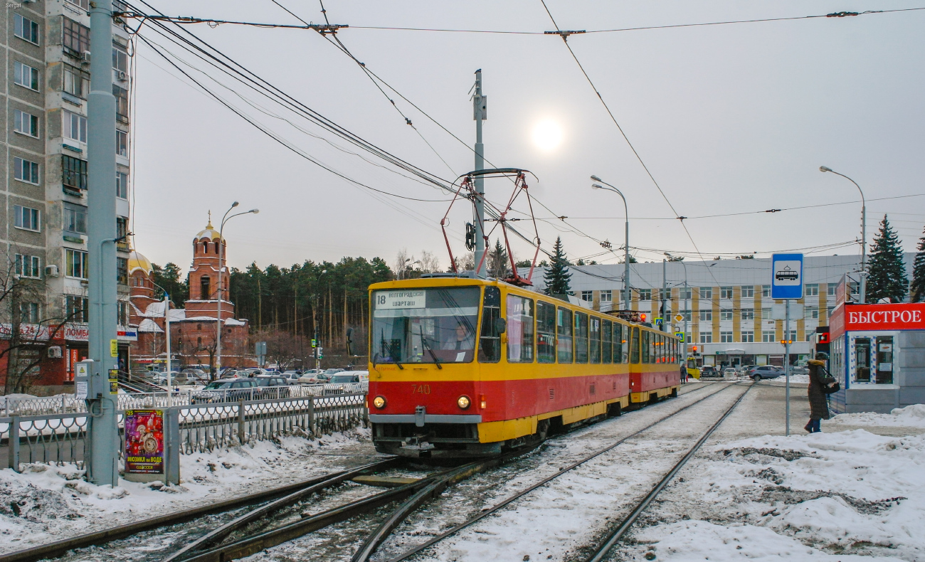 Екатеринбург, Tatra T6B5SU № 740