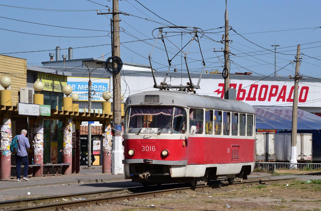 Волгоград, Tatra T3SU (двухдверная) № 3016