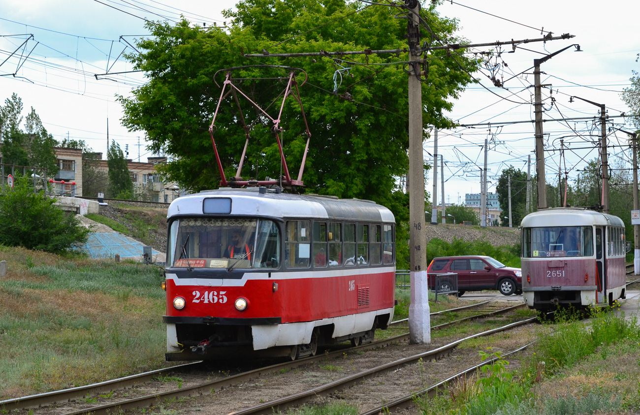 Волгоград, Tatra T3SU (двухдверная) № 2465; Волгоград, Tatra T3SU (двухдверная) № 2651