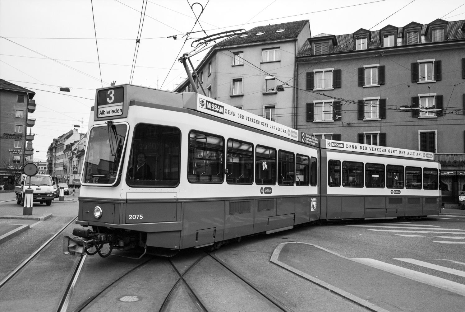 Zürich, SWP/SIG/BBC Be 4/6 "Tram 2000" Nr. 2075; Zürich — Alte Fotos