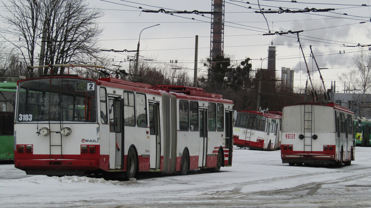 Харьков, Škoda 15Tr13/6M № 3103; Харьков, Škoda 14Tr17/6M № 3105