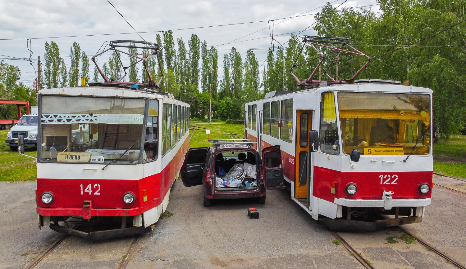 Липецк, Tatra T6B5SU № 142; Липецк, Tatra T6B5SU № 122