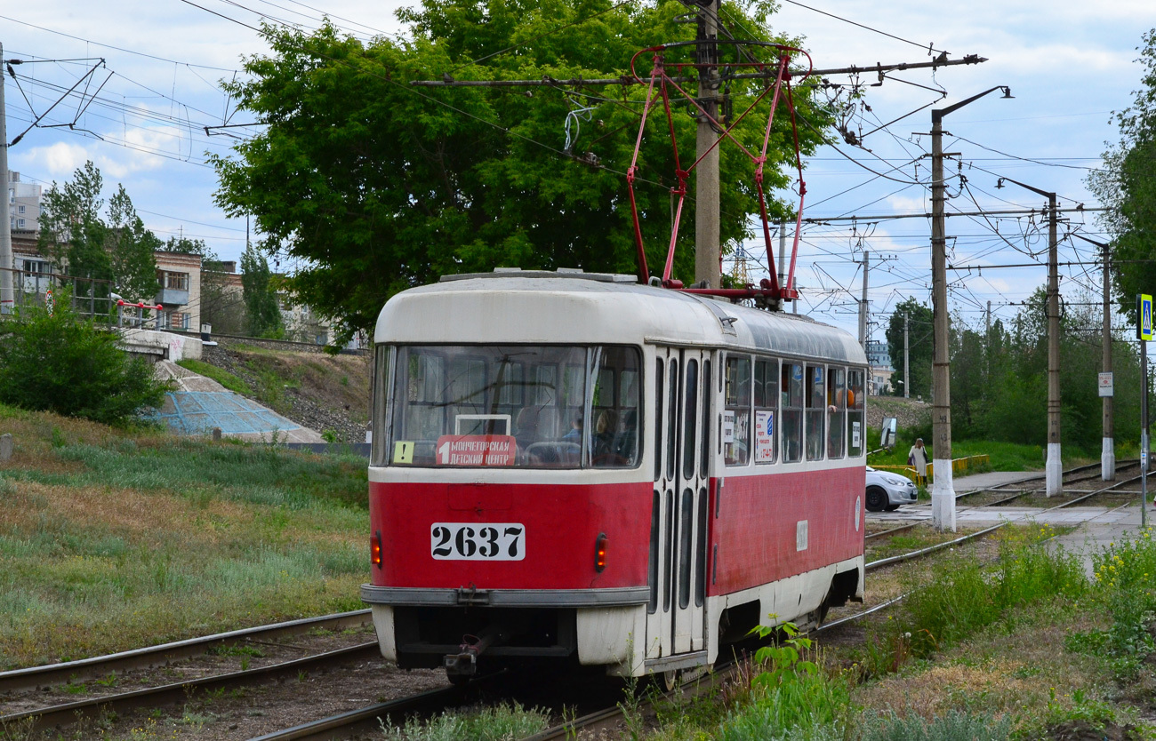 Волгоград, Tatra T3SU (двухдверная) № 2637