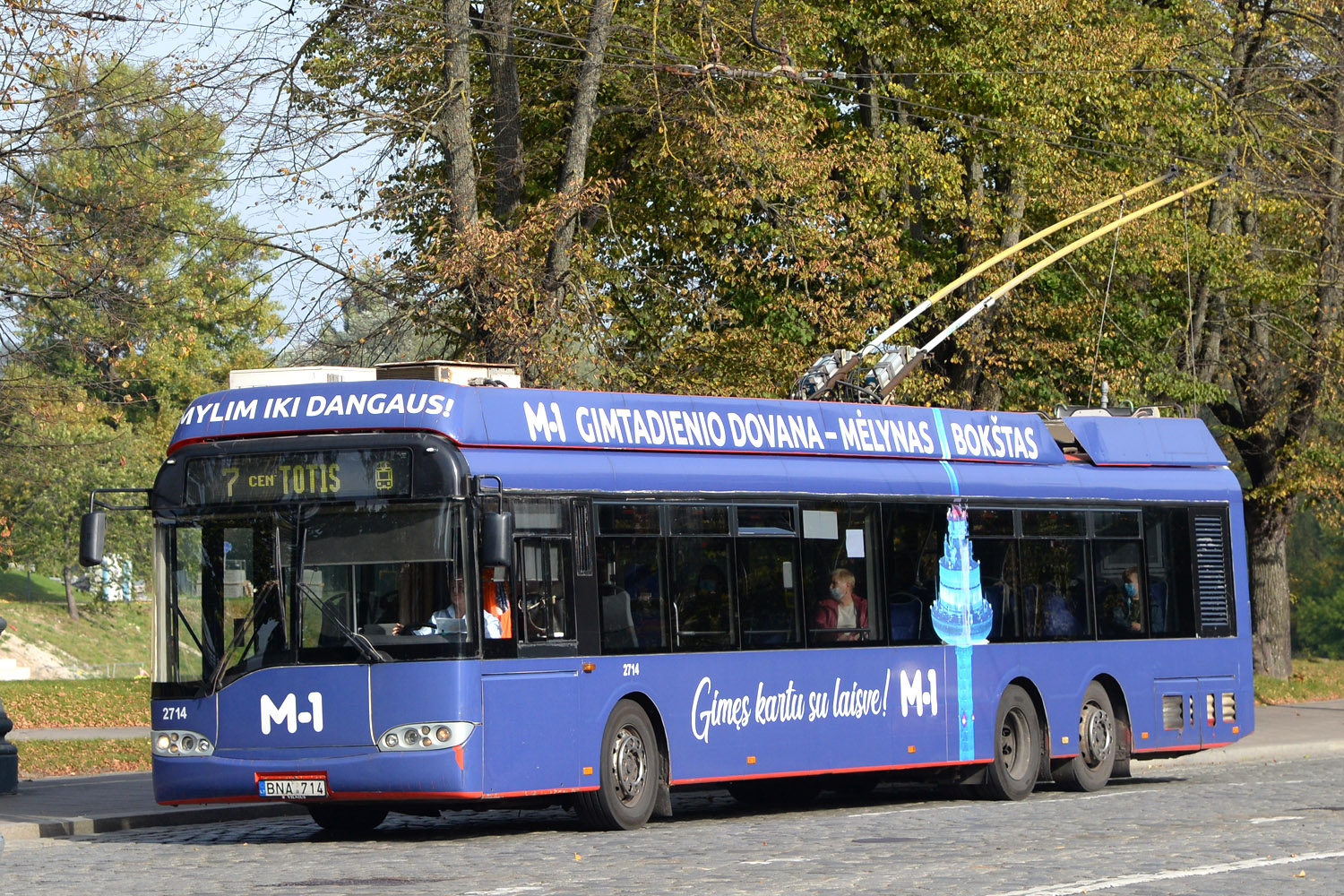 Вильнюс, Solaris Trollino II 15 AC № 2714; Вильнюс — Временные плановые изменения движения