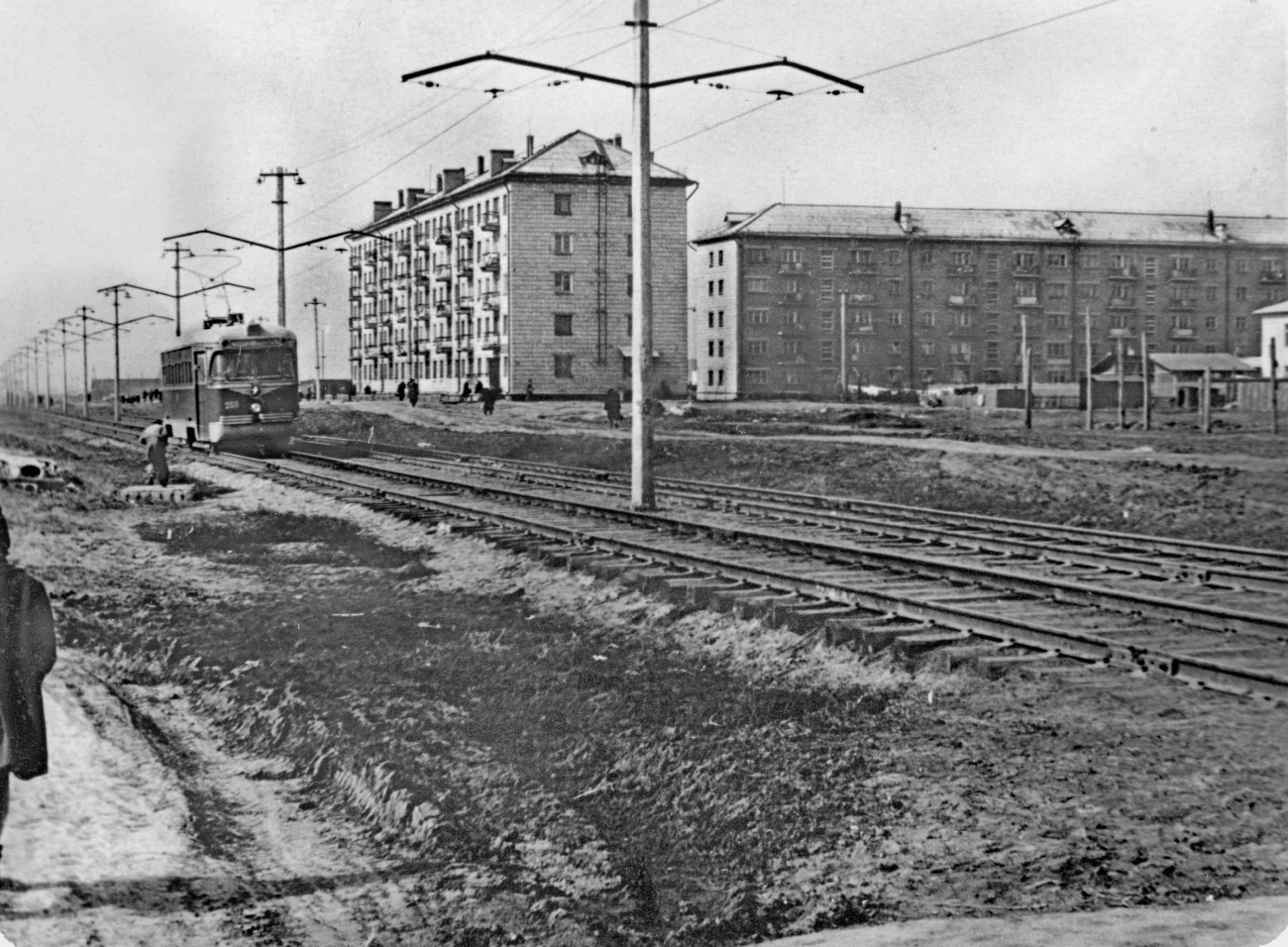 Novosibirsk — Historic Photos (Trams); Novosibirsk — Tram road